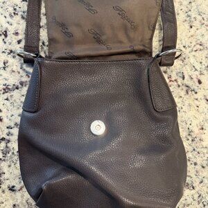 Vintage Fossil Brown Leather Shoulder Bag